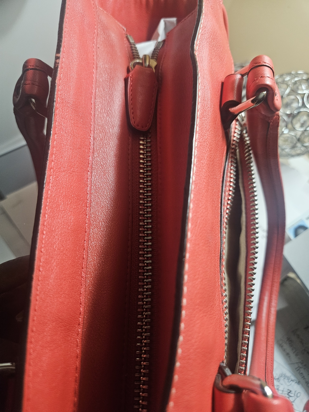 ,💞❣️Womens Red Cream and Black Leopard Print Coach Bag💓💝 - Picture 8 of 11